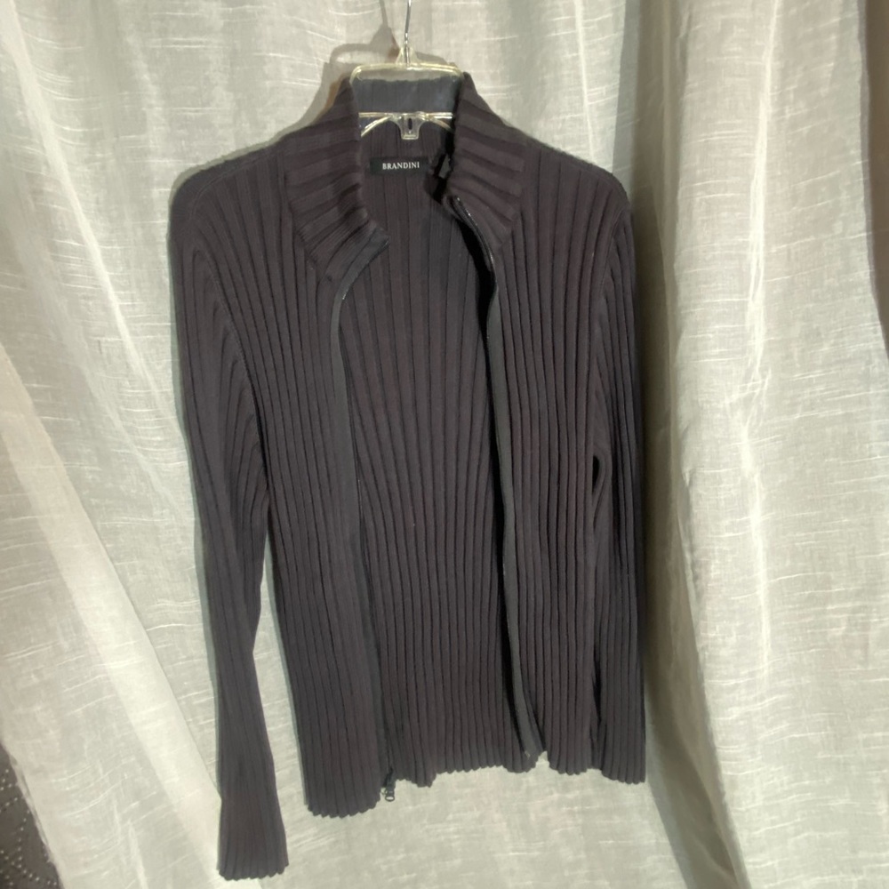 BRANDINI DOUBLE ZIP SWEATER